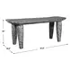 Monterey Distressed White Accent Bench