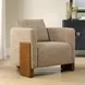Monterey Warm Amber and Cream Upholstered Accent Chair