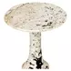 Arlington Limestone and Black Outdoor Round Stone Top Side Table