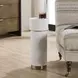 Wessex White and Brushed Brass Round Drink Table