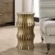 Prescott Aged Gold Round Accent Table
