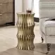 Prescott Aged Gold Round Accent Table