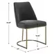Somerset Charcoal Upholstered Dining Side Chair