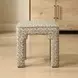Belmont Green and White Upholstered Small Accent Bench