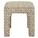 Belmont Green and White Upholstered Small Accent Bench