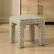 Belmont Green and White Upholstered Small Accent Bench