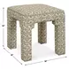 Belmont Green and White Upholstered Small Accent Bench