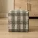 Fairmont Ireland Green and White Upholstered Square Ottoman