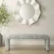 Grafton Spa Blue and White Upholstered Accent Bench
