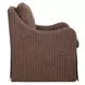 Oakley Teak Brown Upholstered Swivel Accent Chair