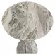 Grafton Warm Brown and Creamy White Outdoor Round Marble Top Accent Table
