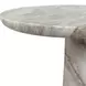 Grafton Warm Brown and Creamy White Outdoor Round Marble Top Accent Table