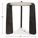 Kingsley Aged Dark Bronze and Beige Round Marble Top Side Table