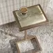 Riverton Antique Gold and Jade Green Rectangular Marble Top Drink Table