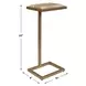 Riverton Antique Gold and Jade Green Rectangular Marble Top Drink Table