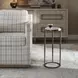 Somerset White and Bronze Round Marble Top Accent Table