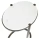 Somerset White and Bronze Round Marble Top Accent Table