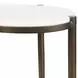Somerset White and Bronze Round Marble Top Accent Table