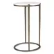 Somerset White and Bronze Round Marble Top Accent Table