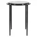 Alden Dark Bronze and Antique Brass Round Glass Top Accent Table