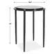 Alden Dark Bronze and Antique Brass Round Glass Top Accent Table