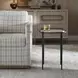 Arlington White and Dark Bronze Round Marble Top Accent Table