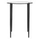 Arlington White and Dark Bronze Round Marble Top Accent Table