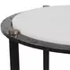 Arlington White and Dark Bronze Round Marble Top Accent Table