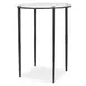 Arlington White and Dark Bronze Round Marble Top Accent Table