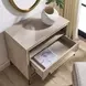 Alden Light Oak and Brushed Brass Rectangular Side Table