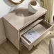 Alden Light Oak and Brushed Brass Rectangular Side Table