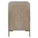 Alden Light Oak and Brushed Brass Rectangular Side Table