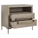 Alden Light Oak and Brushed Brass Rectangular Side Table