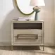 Alden Light Oak and Brushed Brass Rectangular Side Table
