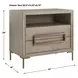 Alden Light Oak and Brushed Brass Rectangular Side Table