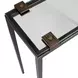 Fairmont Warm Bronze Rectangular Glass Top Accent Table