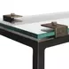 Fairmont Warm Bronze Rectangular Glass Top Accent Table
