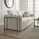 Fairmont Warm Bronze Rectangular Glass Top Accent Table
