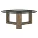 Fairmont Brown Round Glass Top Coffee Table