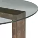 Fairmont Brown Round Glass Top Coffee Table