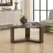 Fairmont Brown Round Glass Top Coffee Table
