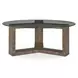 Fairmont Brown Round Glass Top Coffee Table
