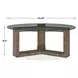 Fairmont Brown Round Glass Top Coffee Table