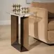 Riverton Bronze Rectangular Acrylic Top Side Table