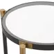Somerset Black and Gold Round Glass Top Side Table
