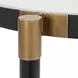 Somerset Black and Gold Round Glass Top Side Table