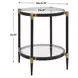 Somerset Black and Gold Round Glass Top Side Table