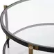 Somerset Black and Gold Round Glass Top Coffee Table