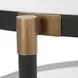 Somerset Black and Gold Round Glass Top Coffee Table