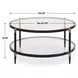 Somerset Black and Gold Round Glass Top Coffee Table